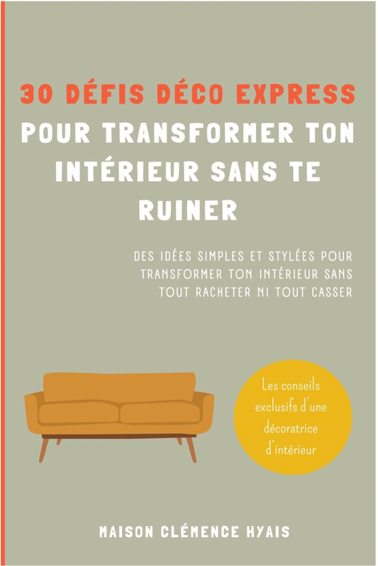 Livre décoration Amazon "30 défis déco express pour transformer ton intérieur sans te ruiner"
